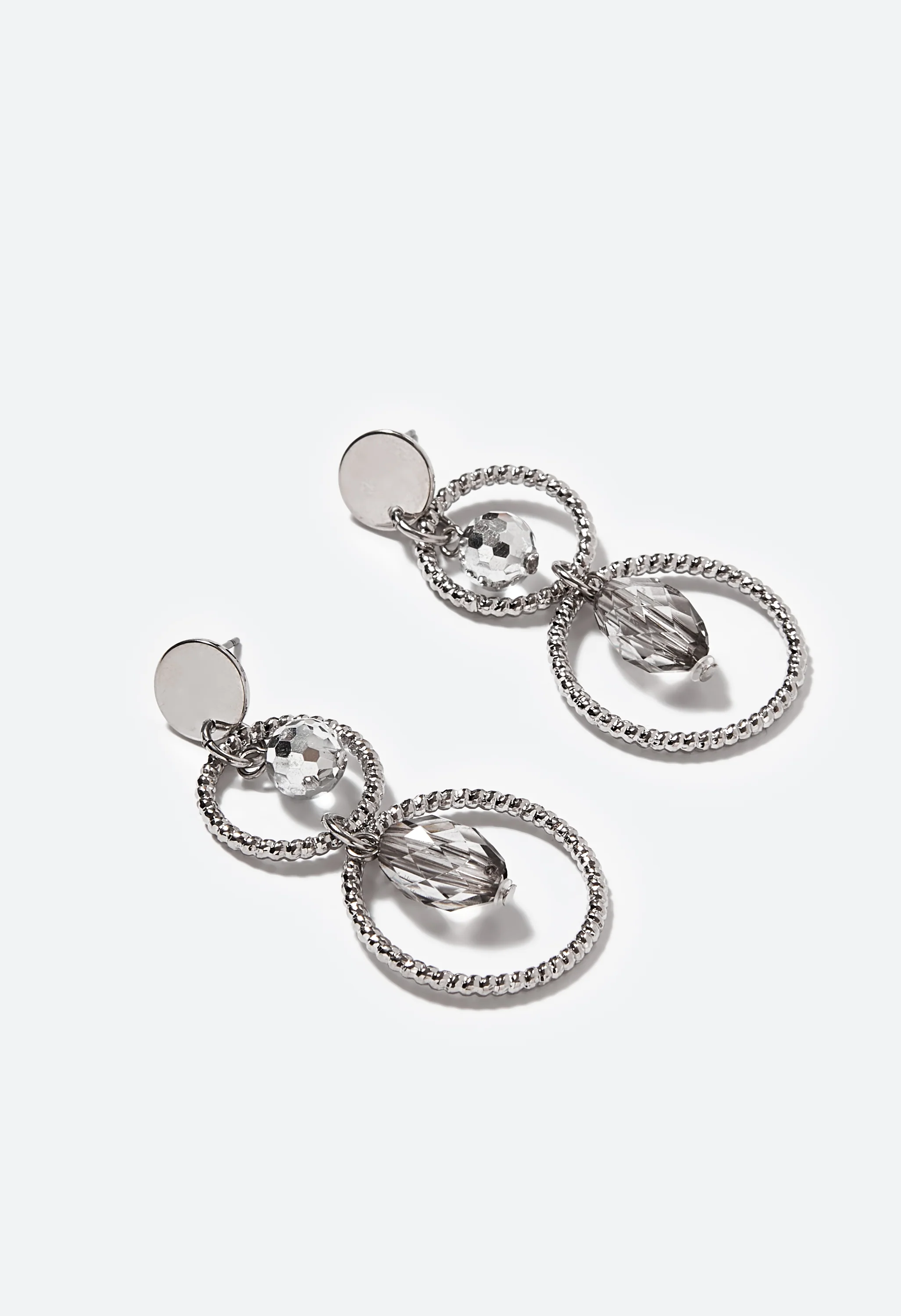 Lia Linked Rings and Beads Dangle Earrings - Image 3