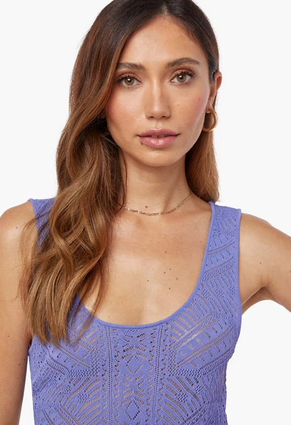 Lightweight Pointelle Tank Top - Image 4