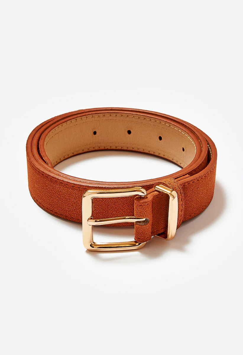 Lila Suede Like Jeans Belt