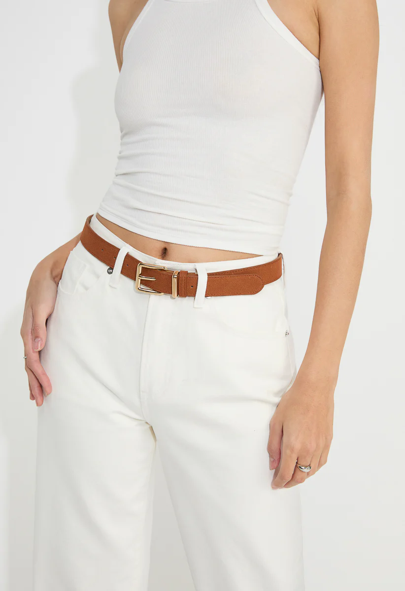 Lila Suede Like Jeans Belt - Image 2
