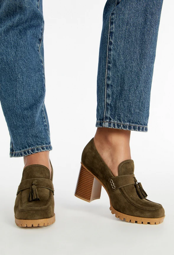 Liliane Heeled Lug Sole Loafer - Image 2