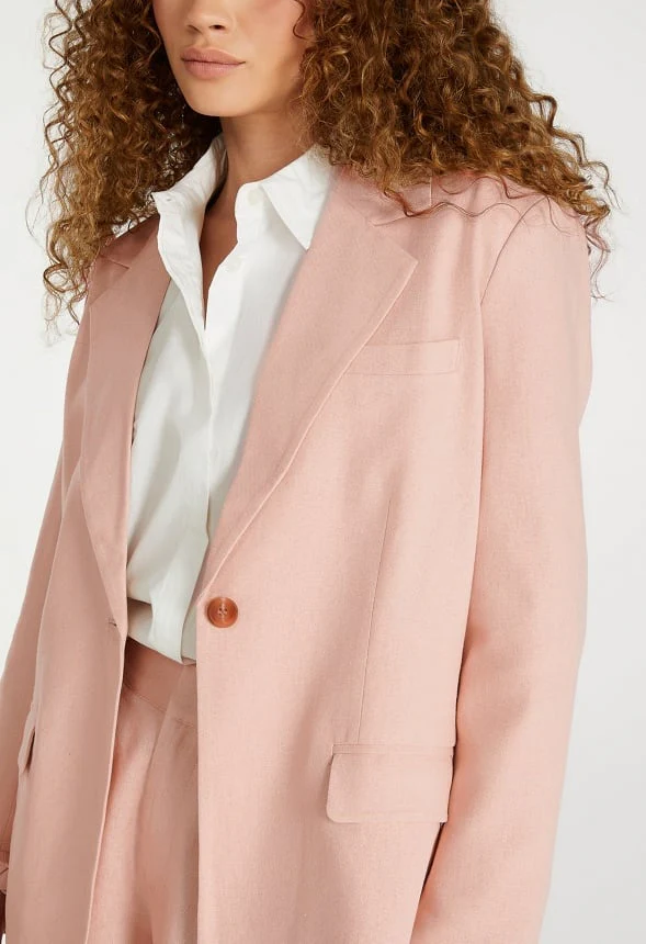 Linen Boyfriend Blazer - Image 3