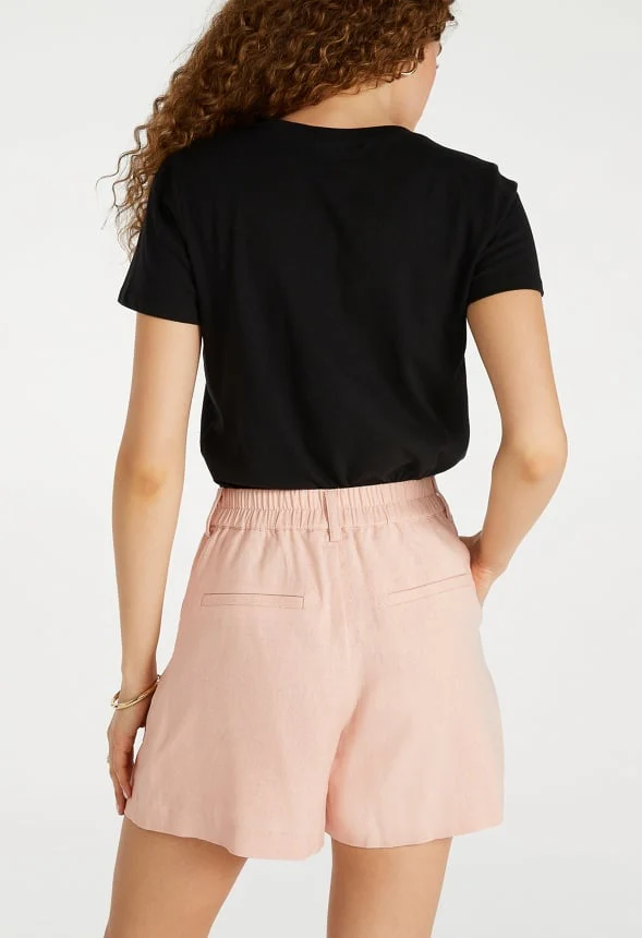 Linen High-Rise Trouser Shorts - Image 3