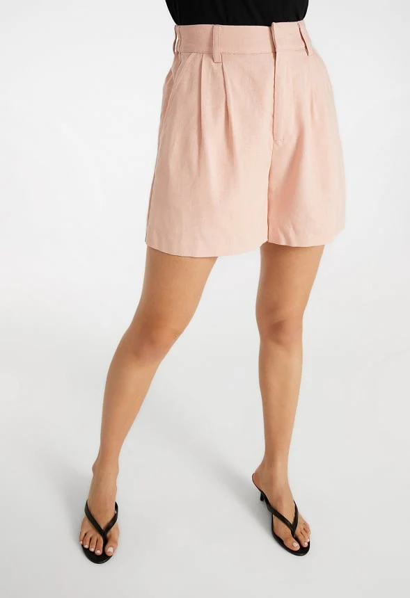 Linen High-Rise Trouser Shorts - Image 4