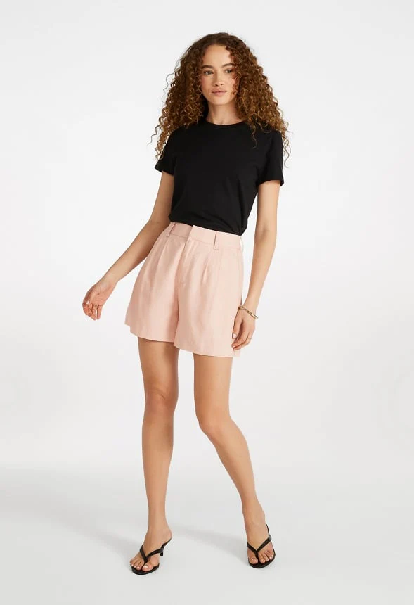 Linen High-Rise Trouser Shorts - Image 6