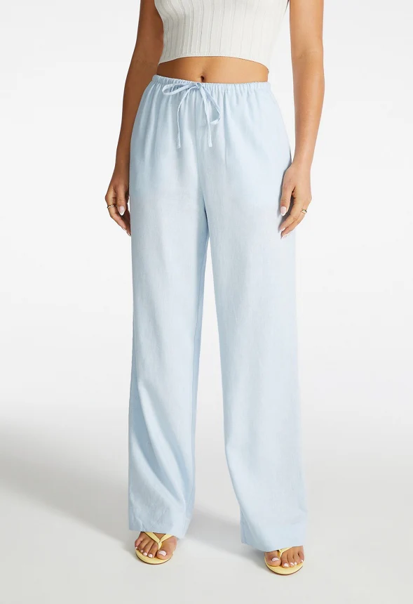 Linen Wide Leg Pants - Image 3