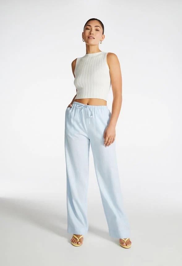 Linen Wide Leg Pants - Image 5