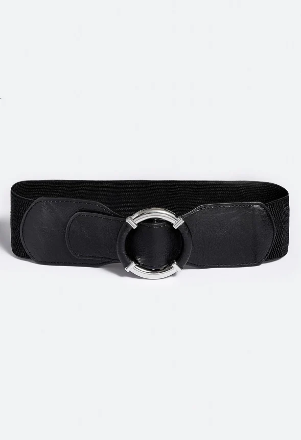 Liu Elastic Waist Belt With Metal Ring Detail - Image 2