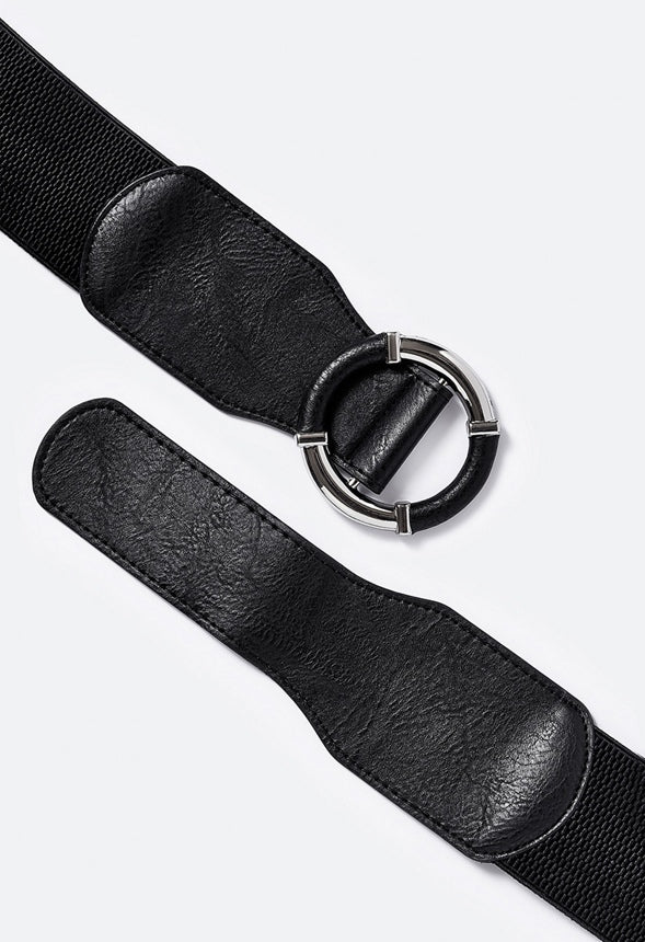Liu Elastic Waist Belt With Metal Ring Detail - Image 3