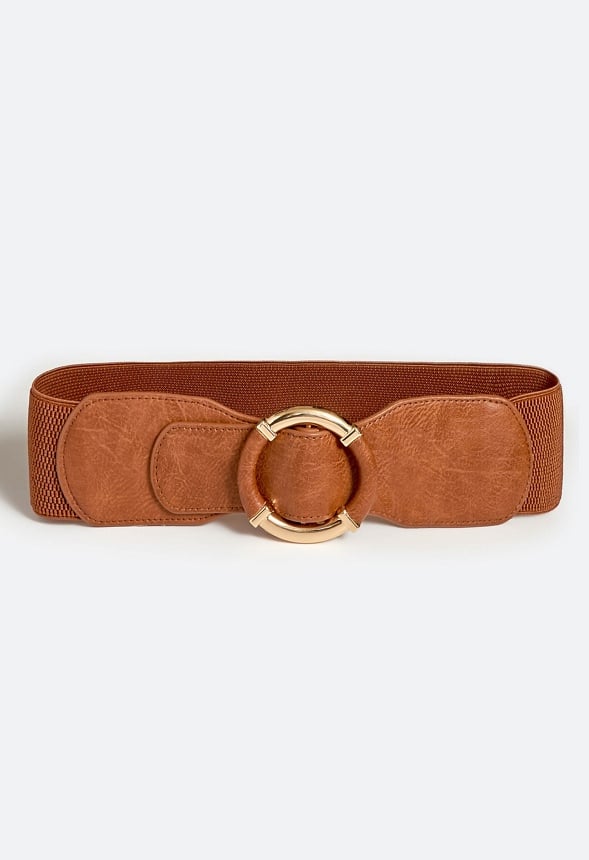 Liu Elastic Waist Belt With Metal Ring Detail