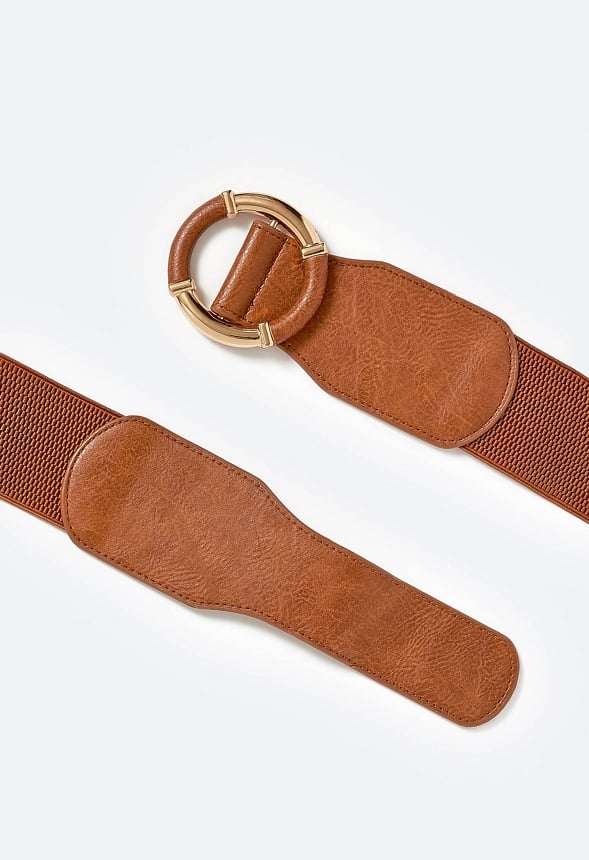 Liu Elastic Waist Belt With Metal Ring Detail - Image 2