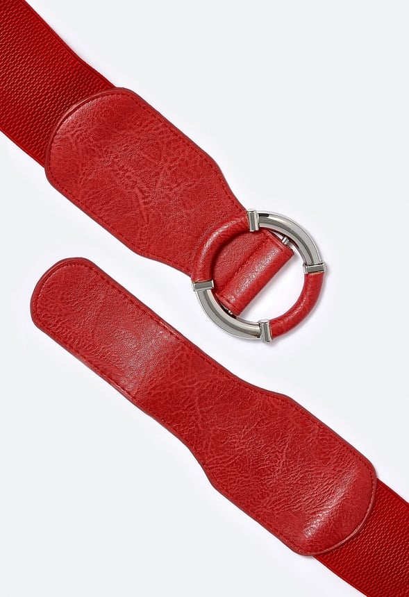 Liu Elastic Waist Belt With Metal Ring Detail - Image 3