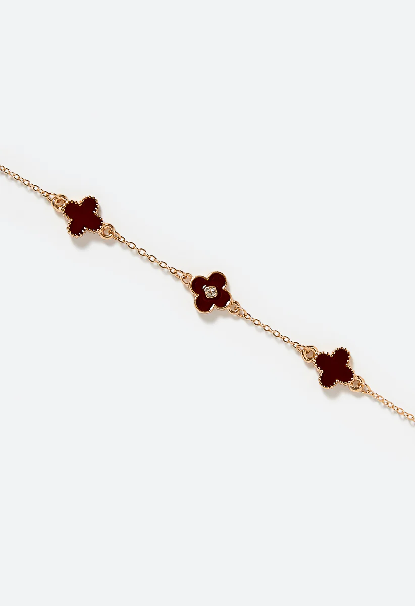 Liv Enamel Clover Necklace - Image 4