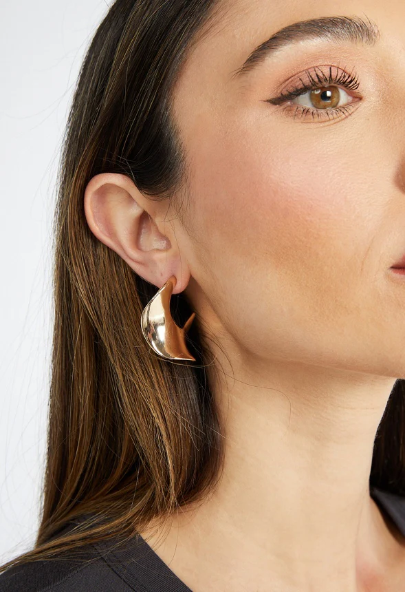 Lola Molten Metal Organic Shaped Hoops