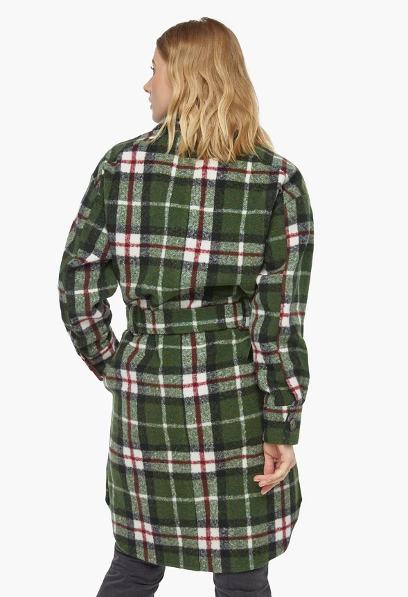 Long Plaid Shacket - Image 3