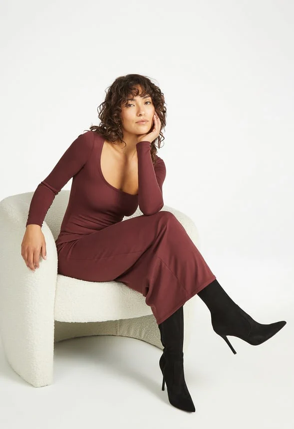 Long Sleeve Knit Dress - Image 4