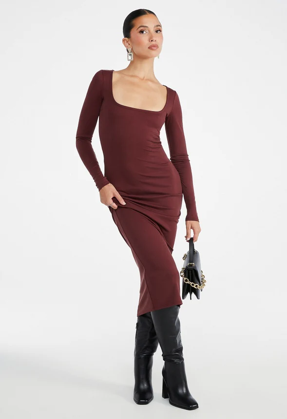 Long Sleeve Knit Dress - Image 6