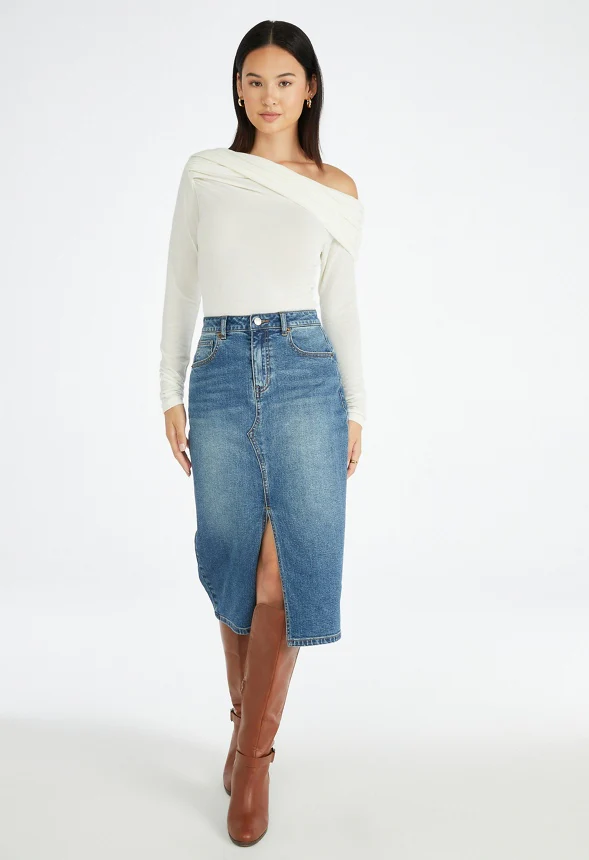 Long Sleeve Off The Shoulder Top - Image 4