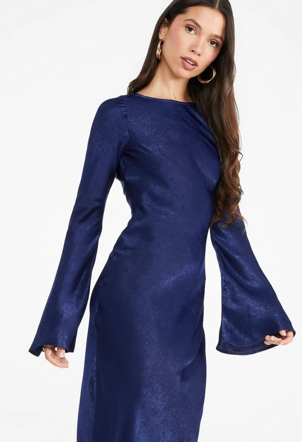 Long Sleeve Slip Dress - Image 3