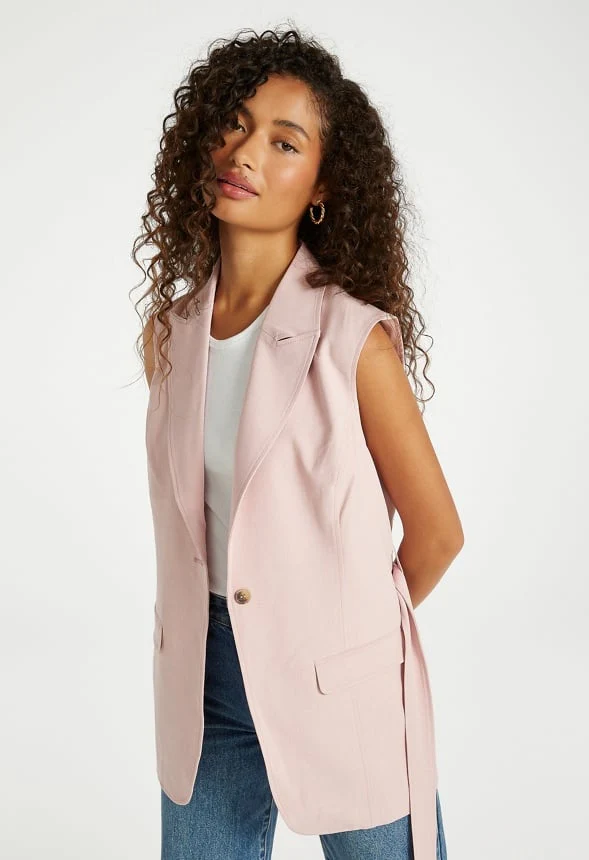 Longline Belted Vest - Image 7
