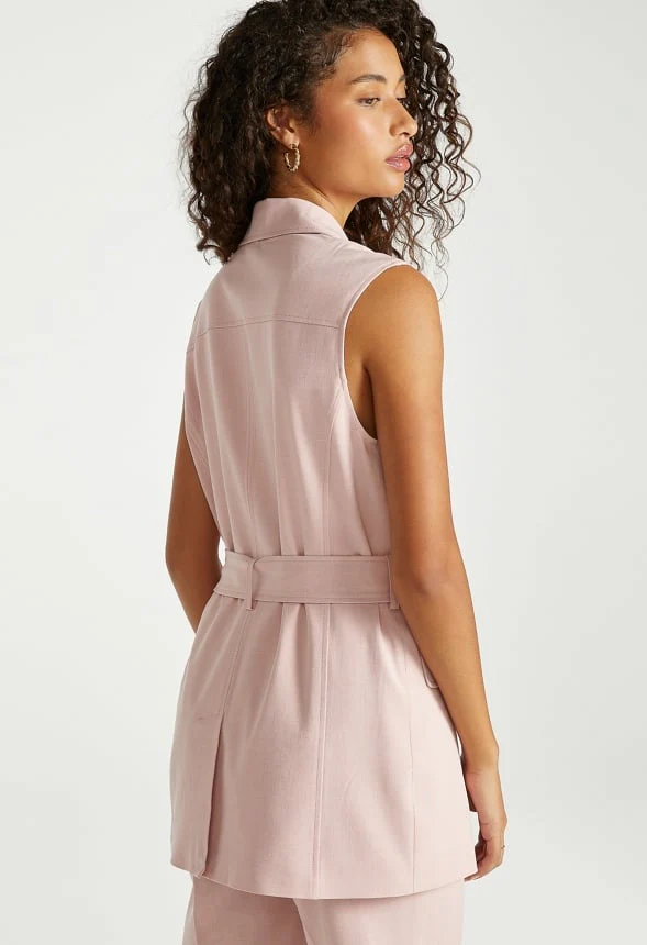 Longline Belted Vest - Image 8