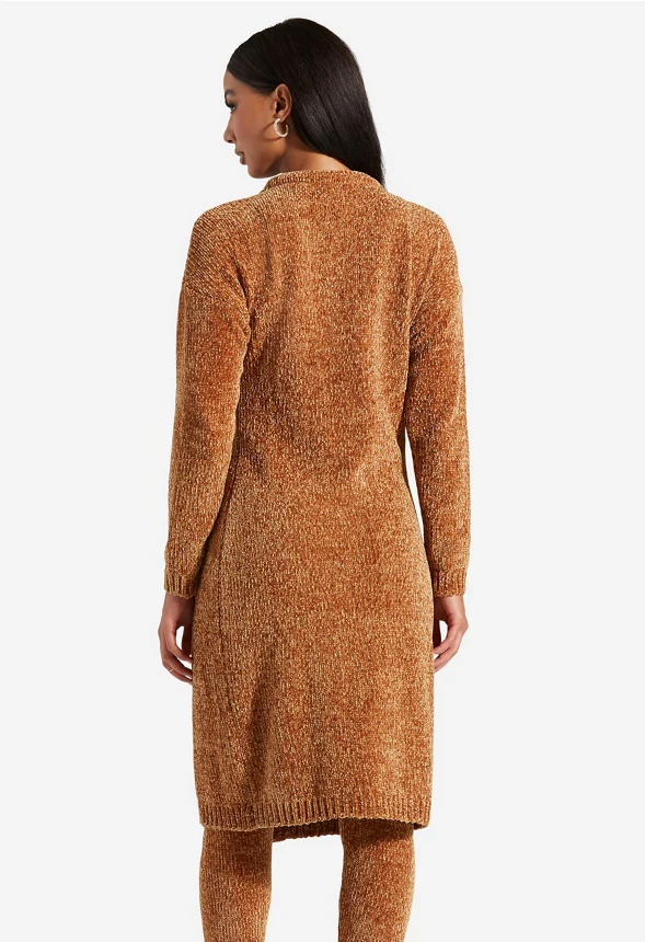 Longline Chenille Cardigan - Image 2