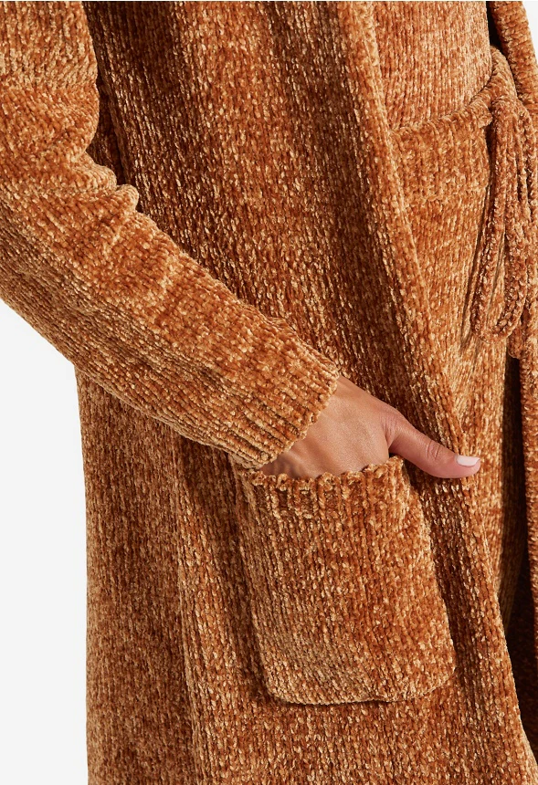 Longline Chenille Cardigan - Image 3