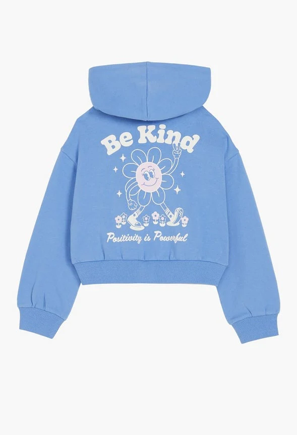 Loose Fit Cropped Zip Up Hoodie - Image 4
