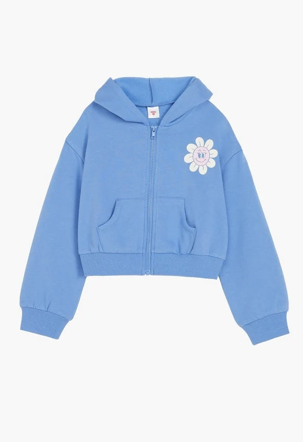 Loose Fit Cropped Zip Up Hoodie - Image 5