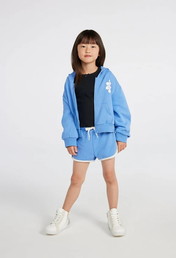 Loose Fit Cropped Zip Up Hoodie - Image 6