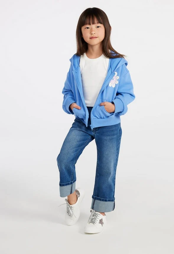 Loose Fit Cropped Zip Up Hoodie - Image 8