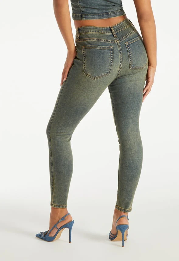 Denim Low Rise Skinny Jeans - Image 2