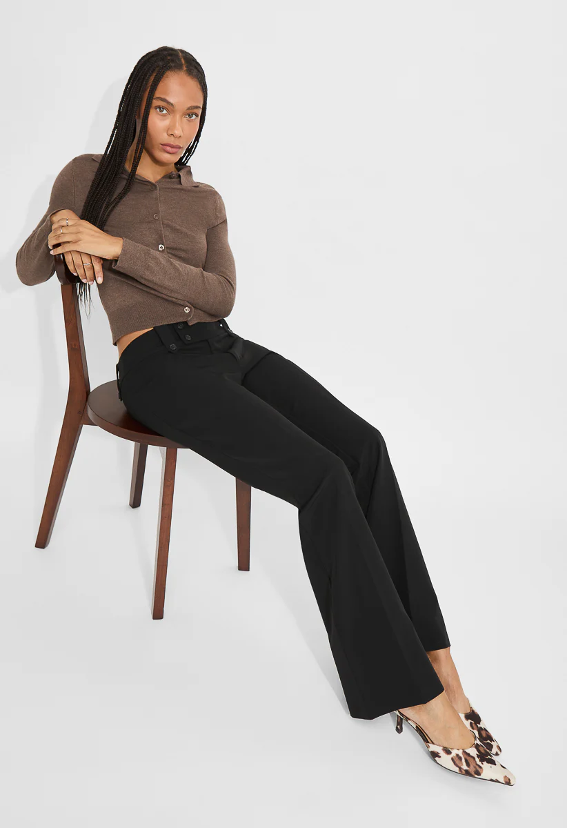 Low Rise Straight Flare Trouser - Image 2