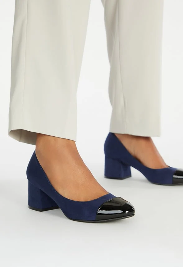 Luciana Block Heeled Pump - Image 2