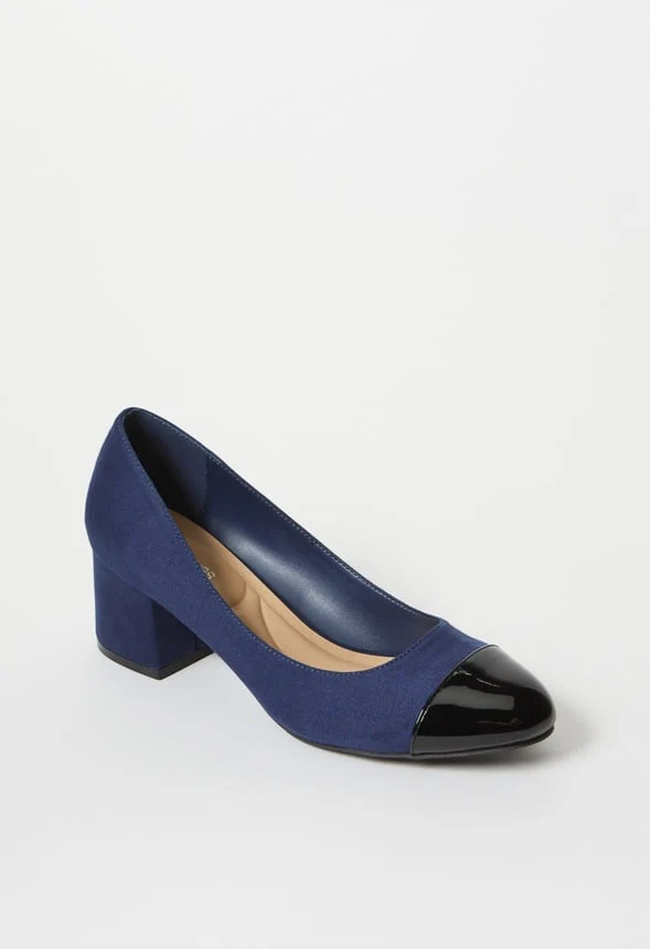 Luciana Block Heeled Pump - Image 3