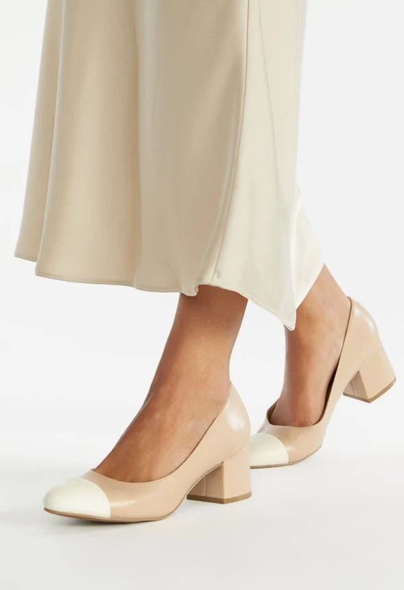 Luciana Block Heeled Pump - Image 2