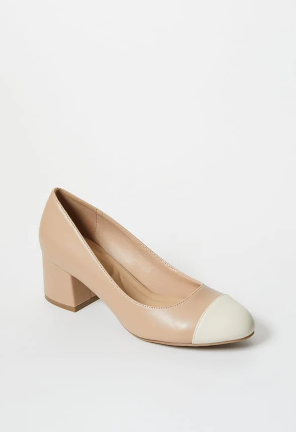 Luciana Block Heeled Pump - Image 3