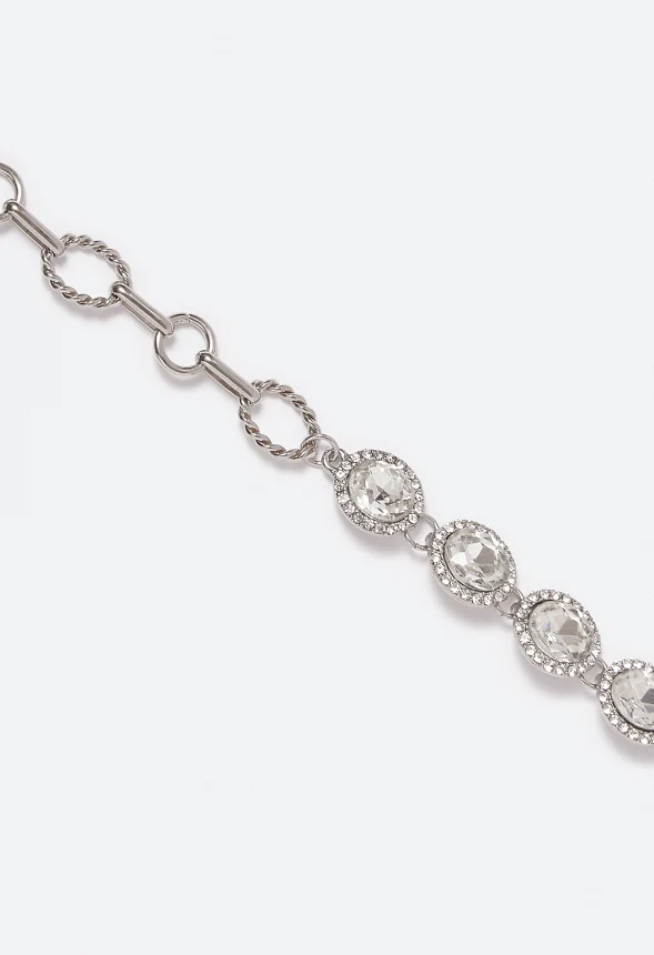 Luella Oval Glass Stones Necklace - Image 3
