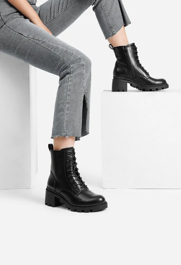 Lug Sole Combat Boot - Image 2