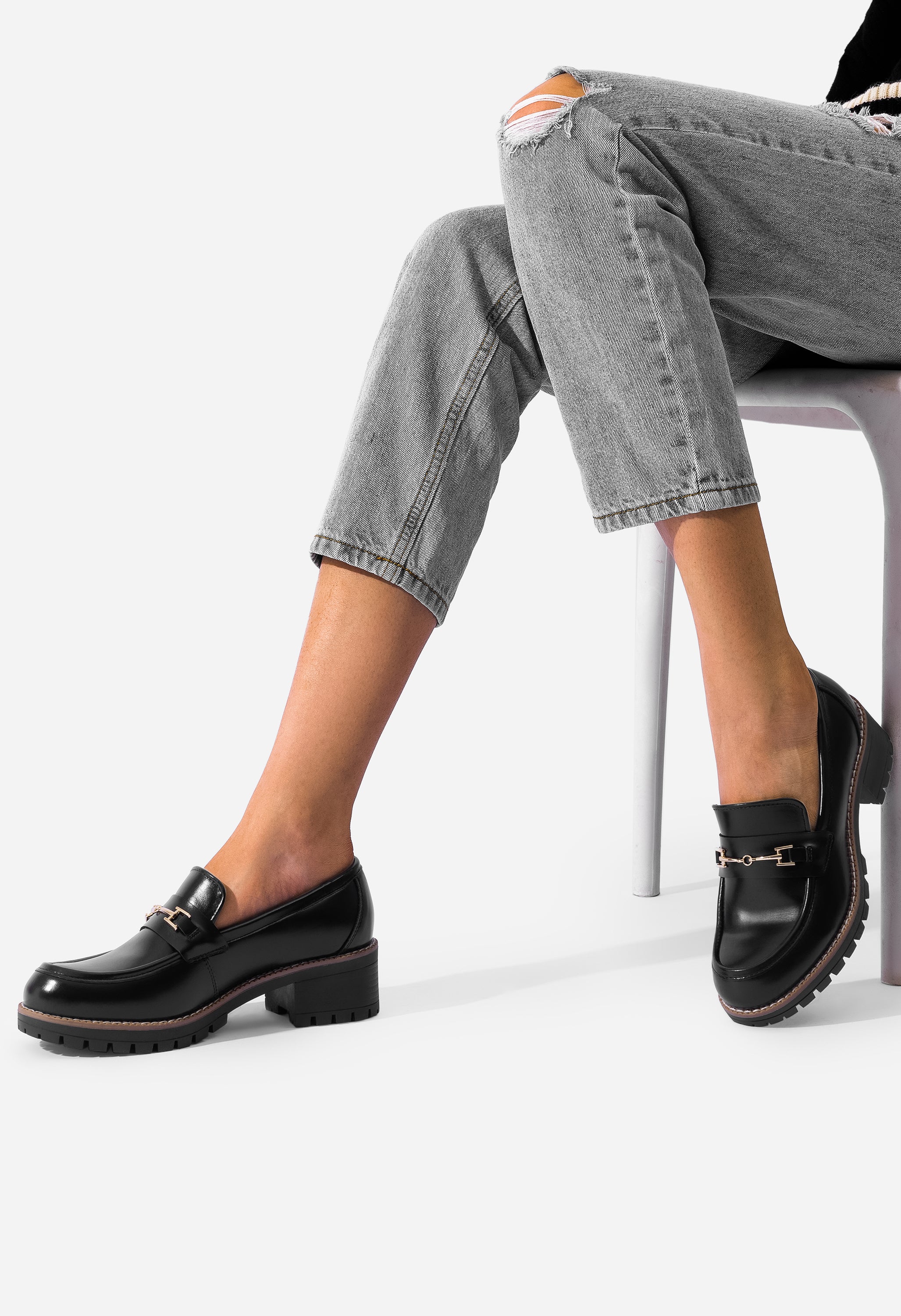 Lug Sole Slip-On Chunky Loafer - Image 6
