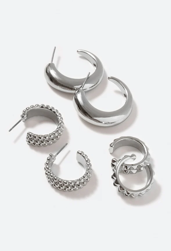 Luisa Boho 3 Pair Pack Hoop Earrings - Image 3