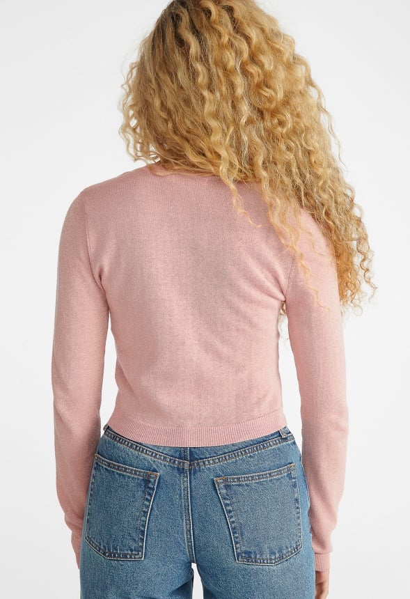 Lurex Crop Cardigan - Image 2