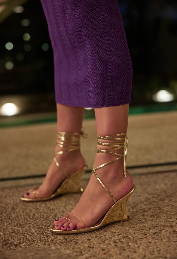 Lurex Rib Midi Skirt - Image 6