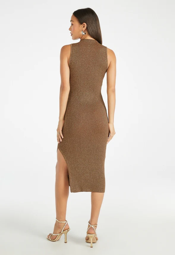 Lurex Snatched Sweater Dress - Image 2