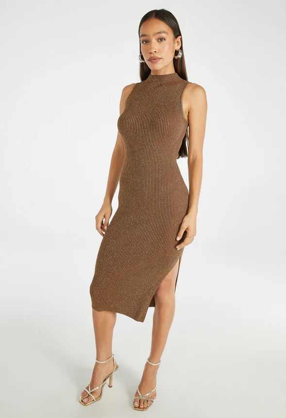 Lurex Snatched Sweater Dress - Image 4
