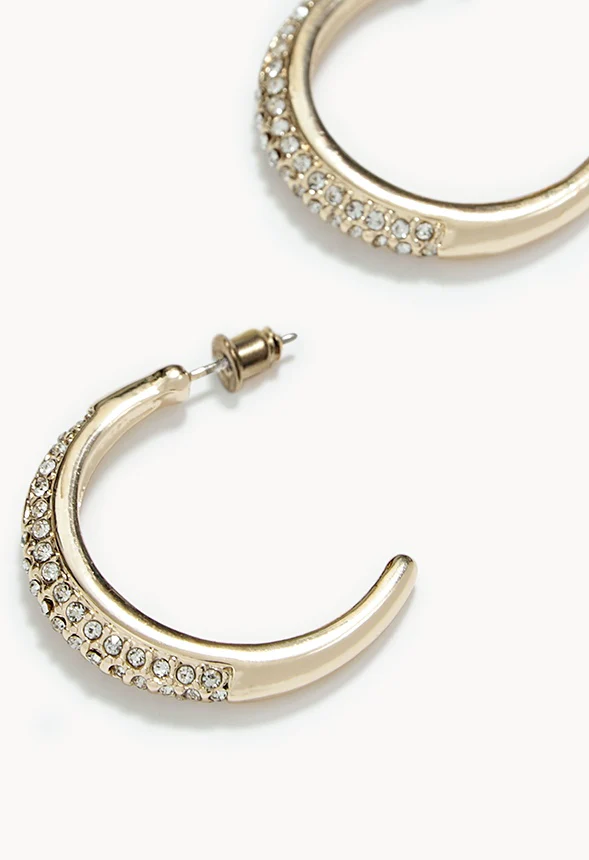 Lyla Rhinestone Graduated Hoops - Image 2