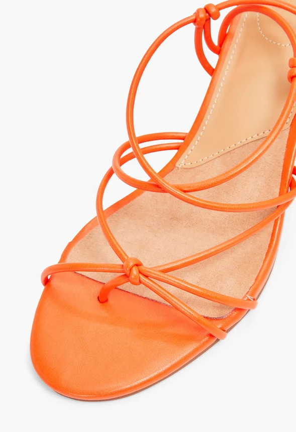 Lynette Wrap Kitten Heeled Sandal - Image 4