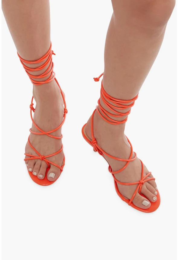Lynette Wrap Kitten Heeled Sandal - Image 6