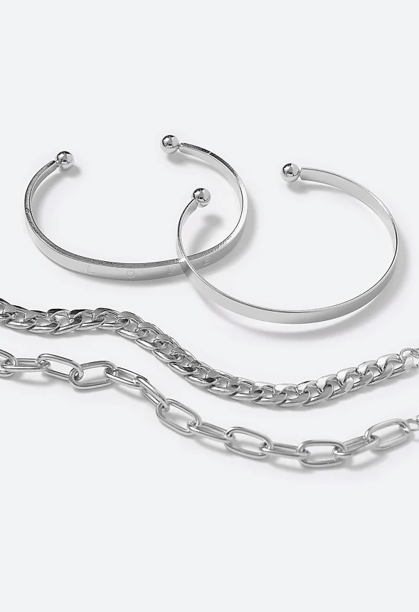 Lyra Mix Chain and Bangle Set - Image 3