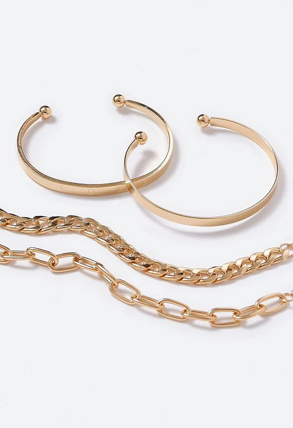 Lyra Mix Chain and Bangle Set - Image 3